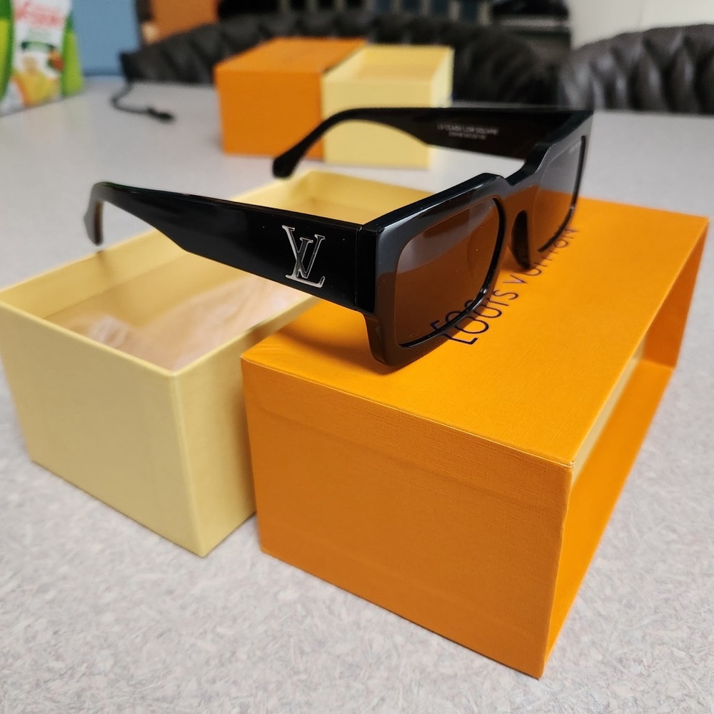 Louis Vuitton Black Rectangular Sunglasses